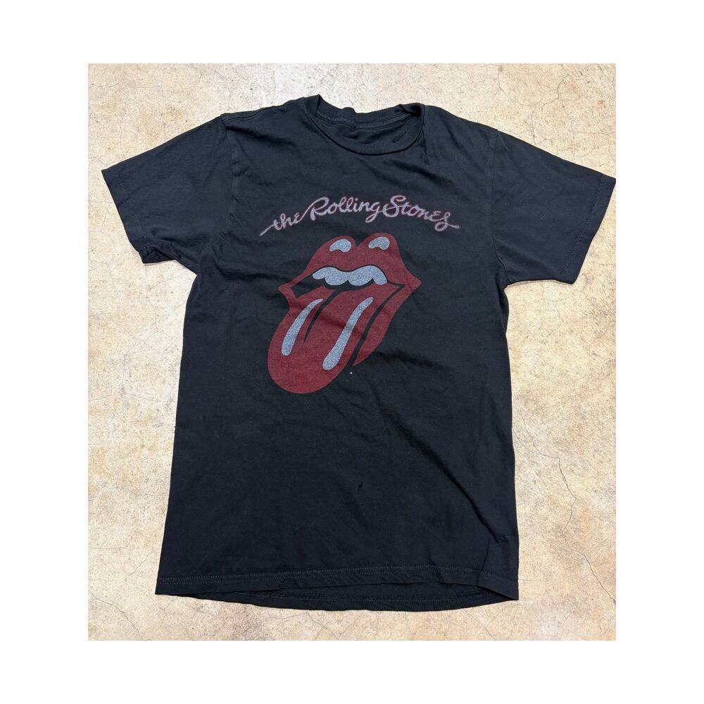 The Rolling Stones Black Graphic T-Shirt XS – Classic Rock Band Shirt